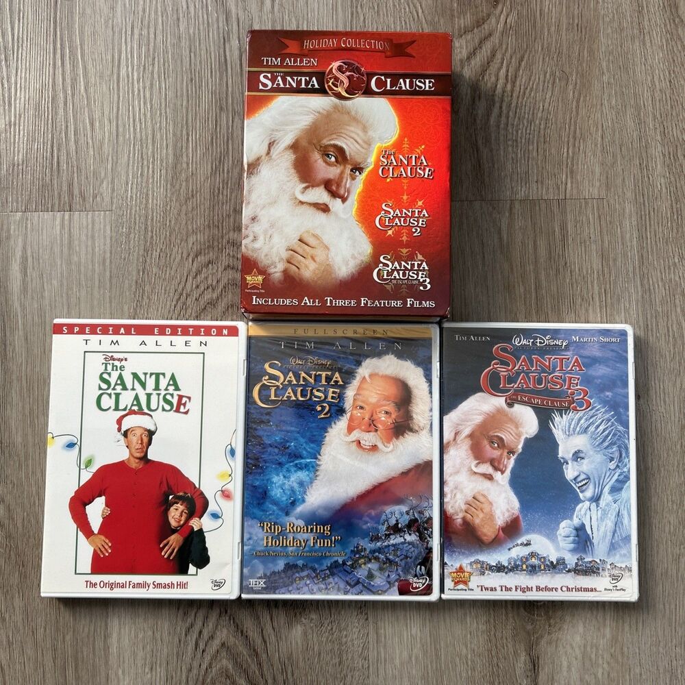 Santa Clause DVD Holiday Collection 2008 3 Disc Film Set Complete Tim Allen